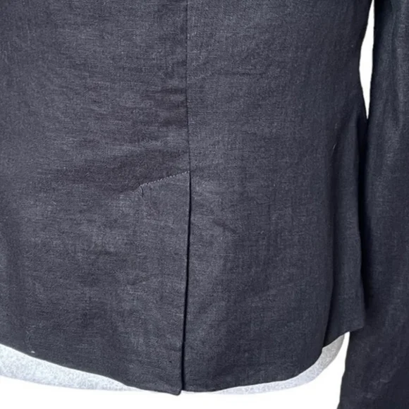 Black 100% Linen Blazer Jacket From BCBG of Paris - Picture 8 of 9